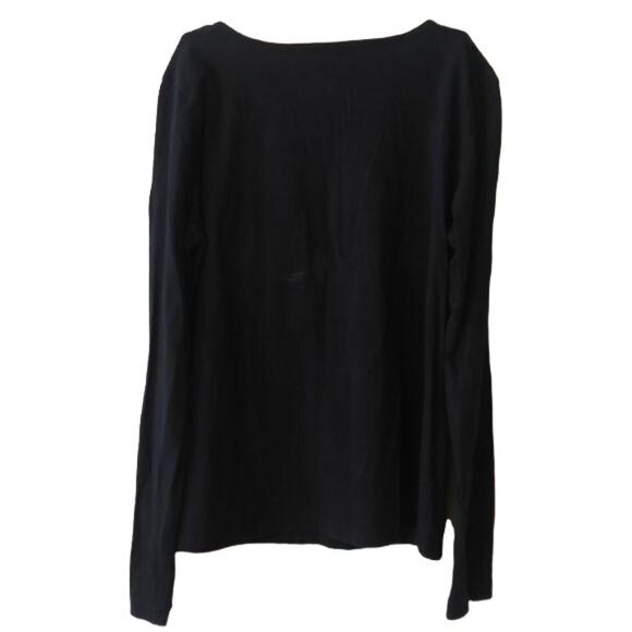 Total Girl XL 18½ Plus Long-Sleeve Black Shirt "WOW" Rainbow Heart Graphics - Picture 4 of 5